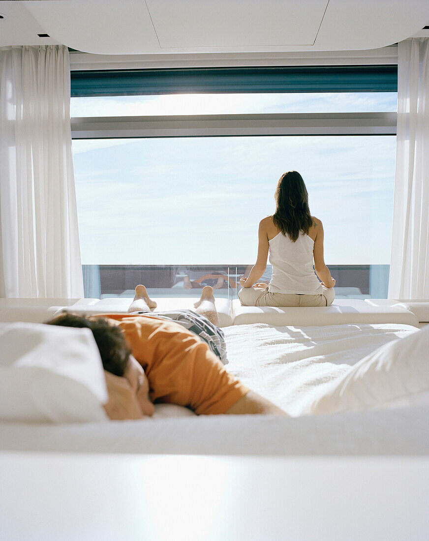 Couple in a hotel room, Madrid, Spain