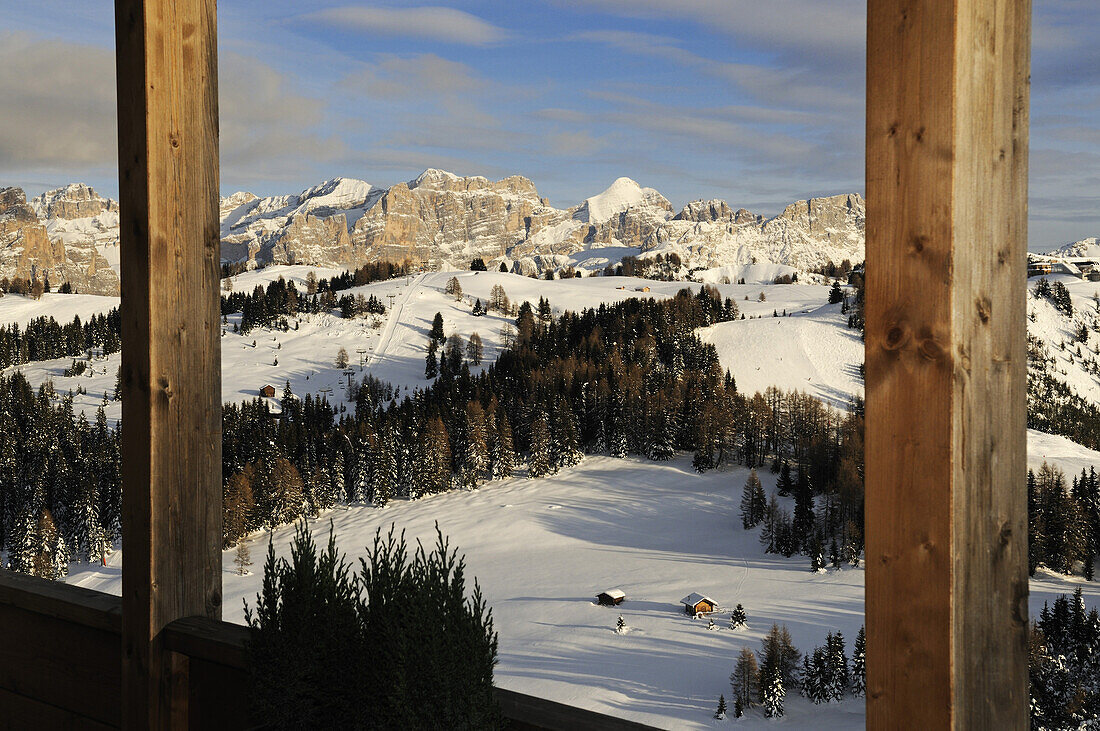 Blick von Hotel Col Alt auf den Piz Boe, Sella Gruppe, Alta Badia, Südtirol, Italien, Europa