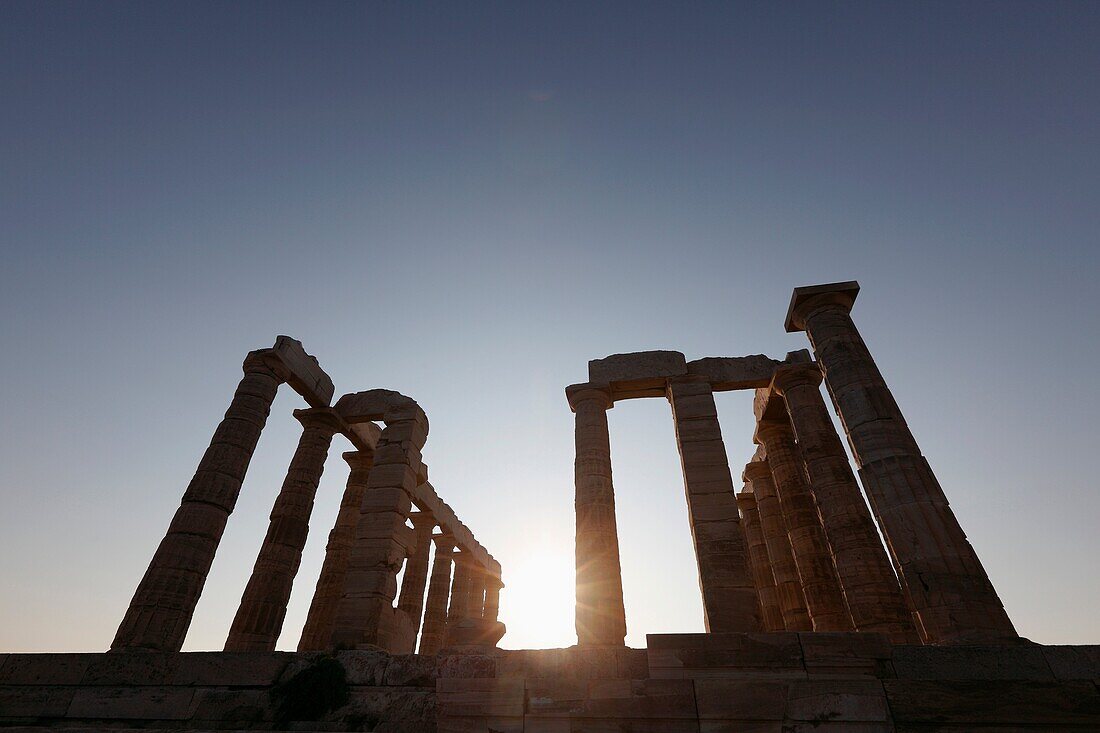 Temple of Poseidon at Cape Sunion. Attica, Greece