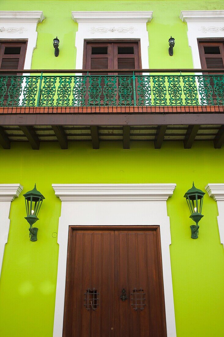 Puerto Rico, San Juan, Old San Juan, building detail