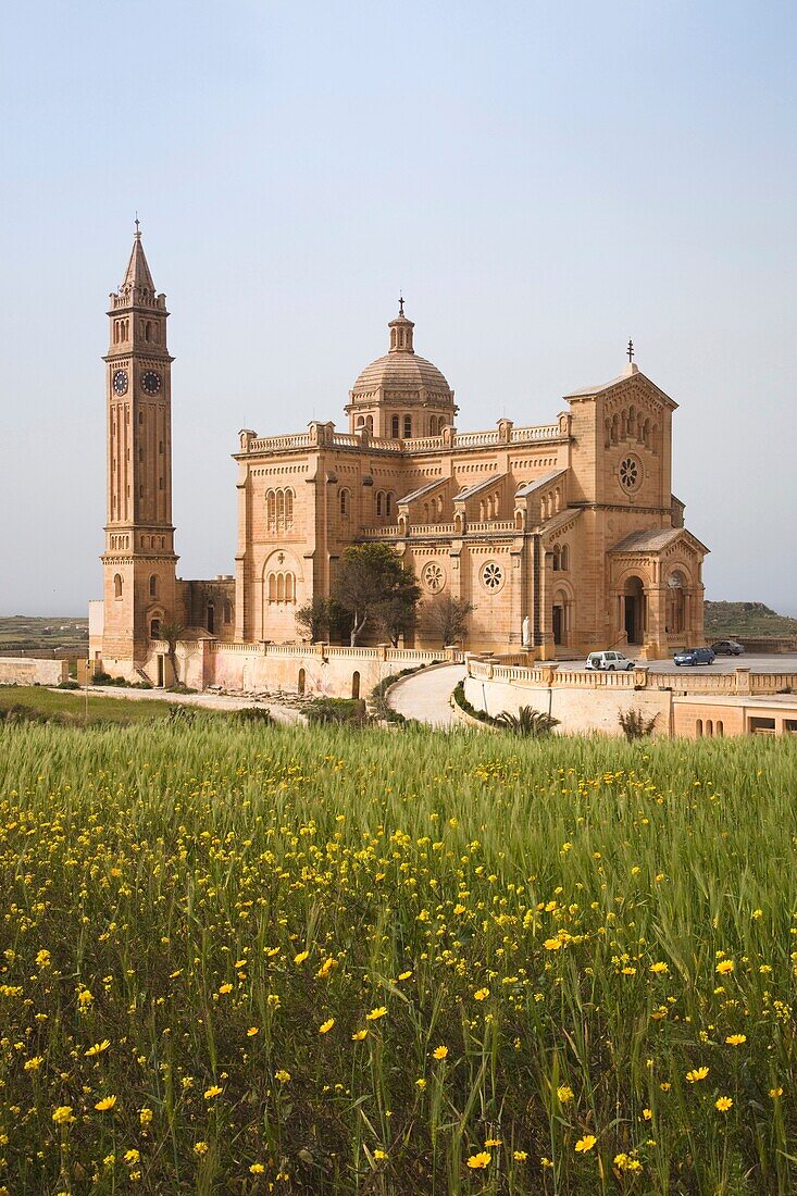 Malta, Gozo Island, Gharb, Basilica of Ta-Pinu, exterior