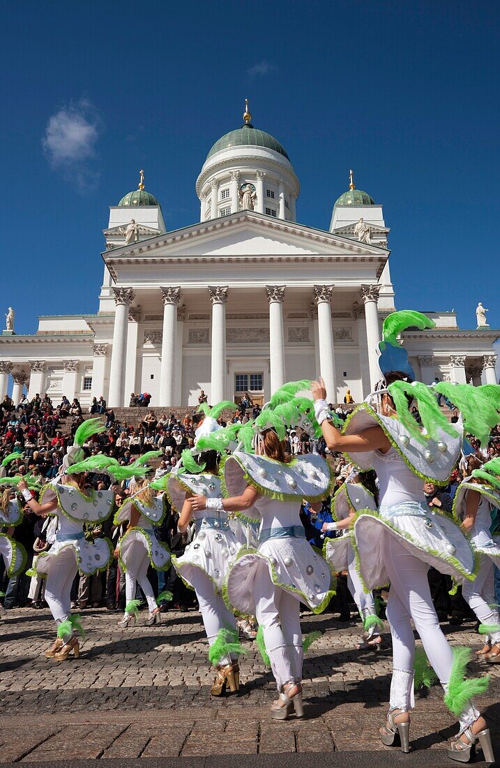 Finland, Helsinki, Helsinki Day Samba Carnaval in Senate Square, Senaatintori, NR