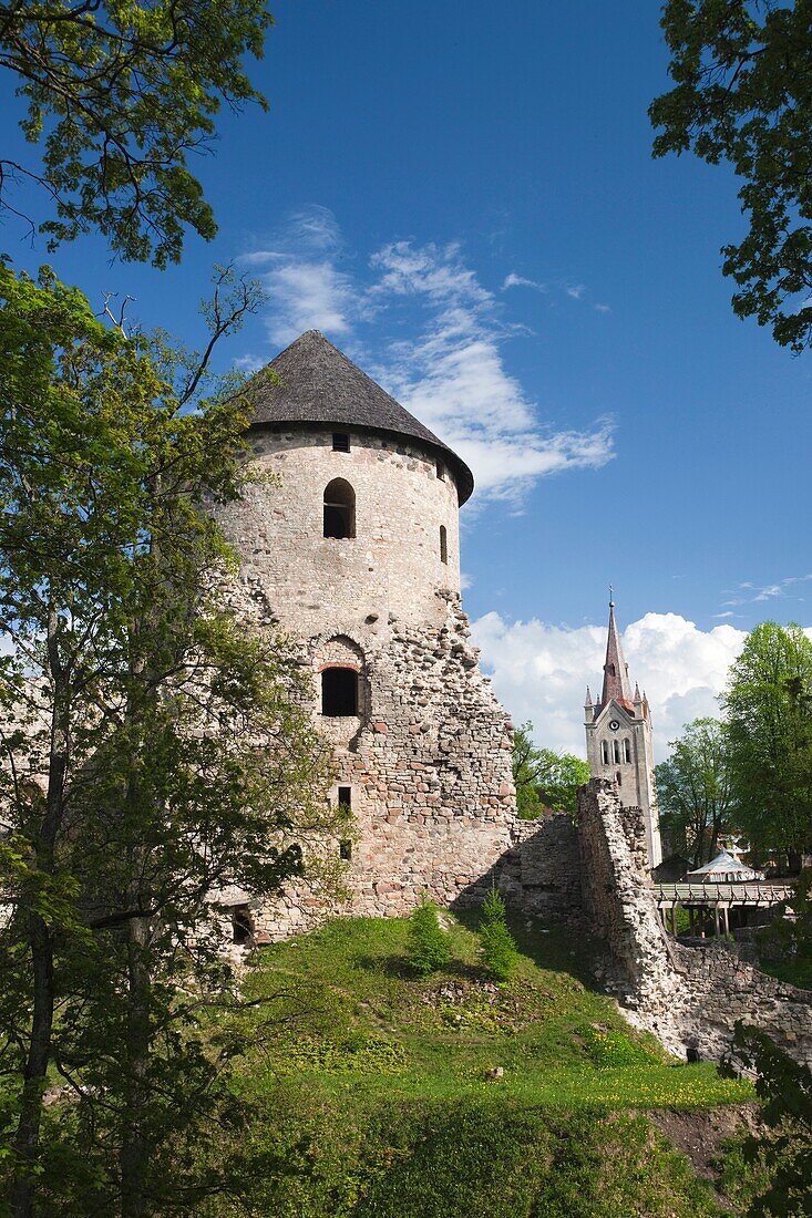 Latvia, Northeastern Latvia, Vidzeme Region, Gauja National Park, Cesis, Cesis Castle