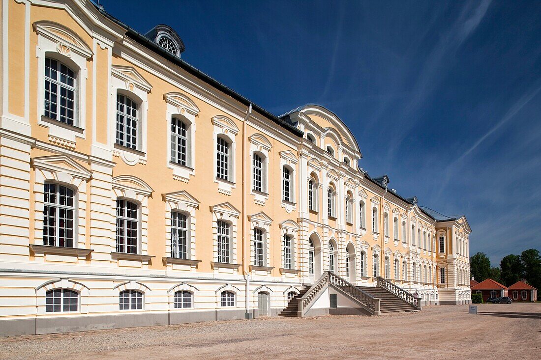 Latvia, Southern Latvia, Zemgale Region, Pilsrundale, Rundale Palace, b 1740, Bartolomeo Rastrelli, architect, exterior