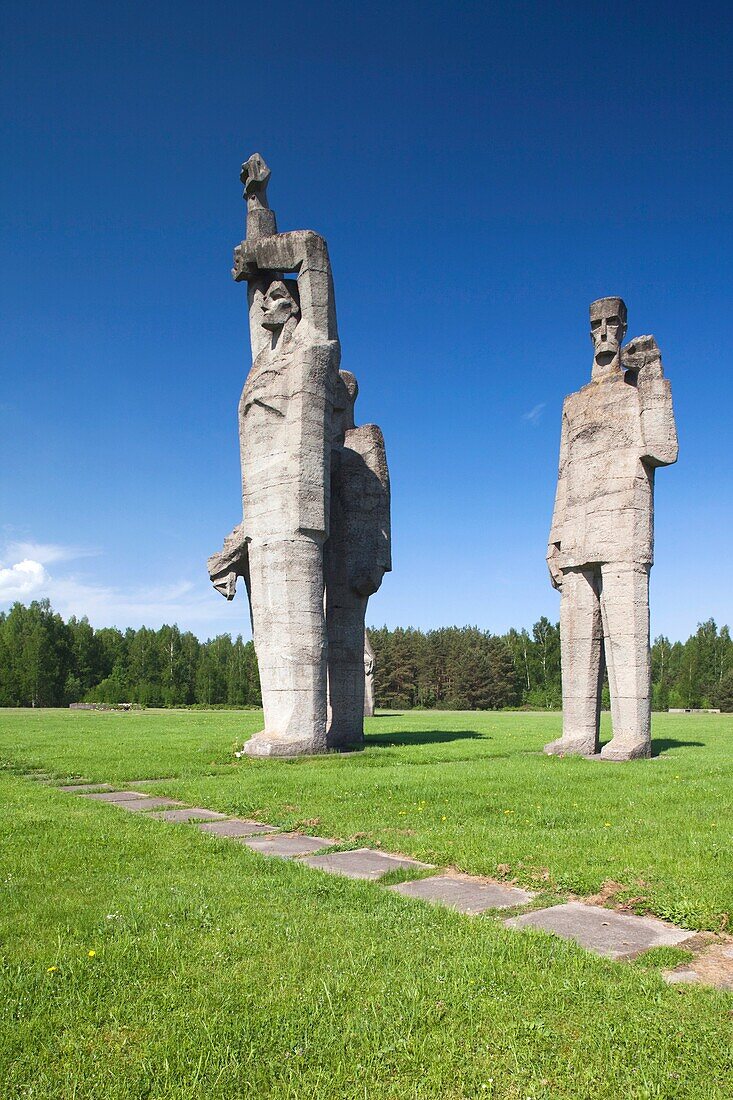 Latvia, Riga, Southeastern Latvia, Latgale Region, Daugava River Valley, Salaspils, monument at former World War Two-era, Kurtenhof Nazi Concentration Camp