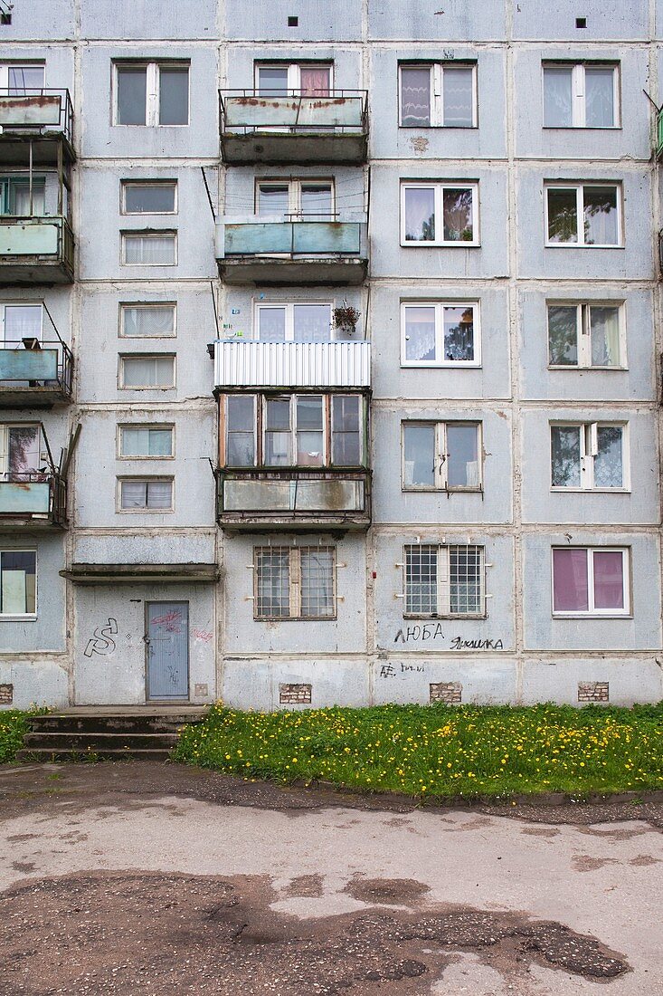 Latvia, Western Latvia, Kurzeme Region, Liepaja-Karosta, former Soviet Navy housing