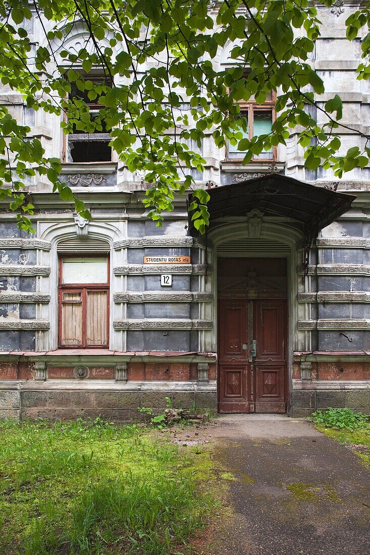 Latvia, Western Latvia, Kurzeme Region, Liepaja-Karosta, abandoned Soviet Navy building
