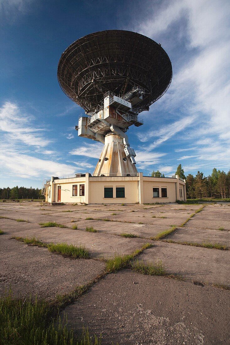 Latvia, Western Latvia, Kurzeme Region, Irbene, Ventspils International Radio Astronomy Centre, Soviet-era R-32, 600 ton radio spying telescope