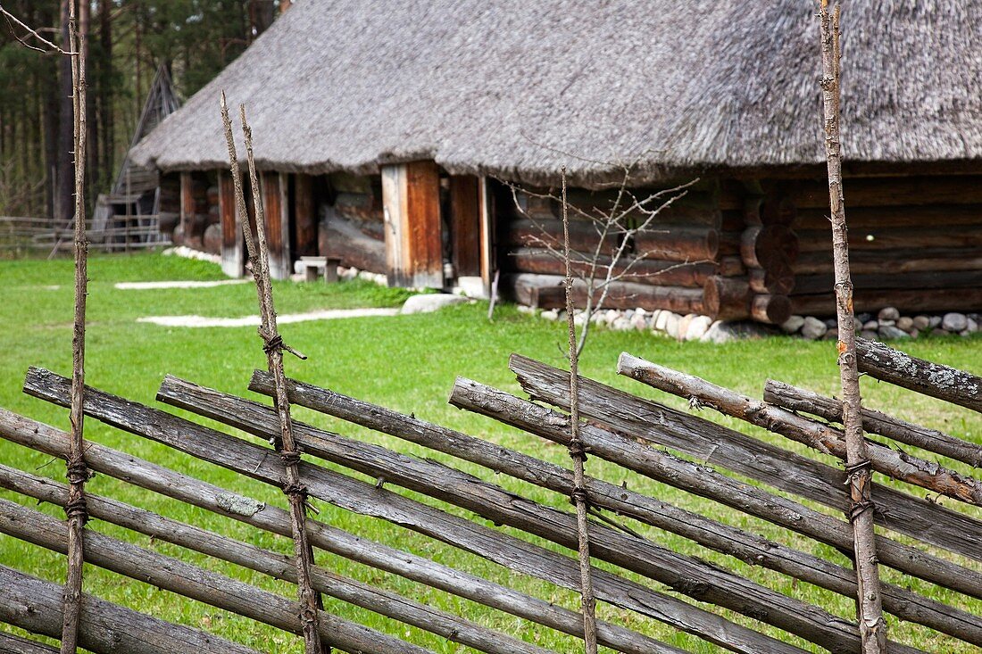 Estonia, Tallinn, Rocca Al Mare village, Estonian Open Air Museum, wooden fence