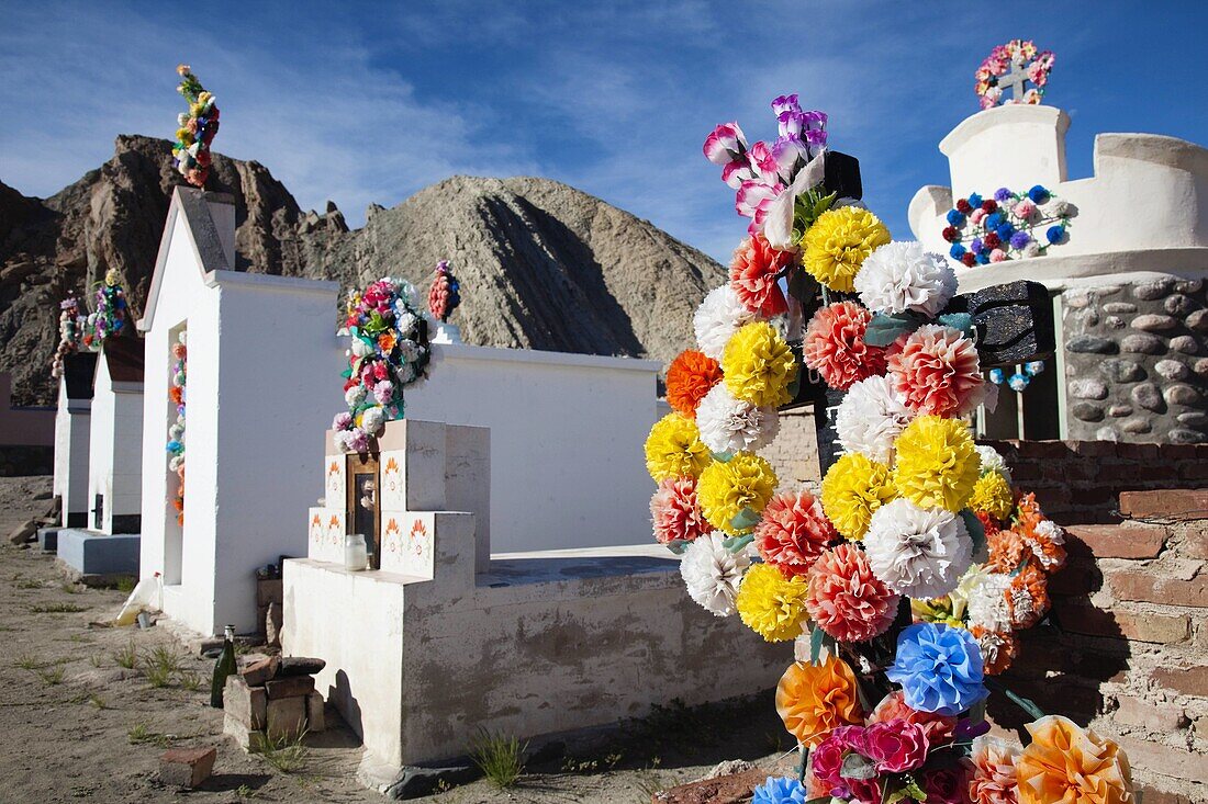 Argentina, Salta Province, Valles Calchaquies, Santa Rosa, town cemetery