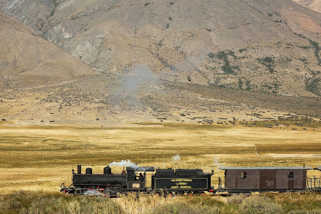 La Trochita narrow gauge steam train (aka Old Patagonian Express), Esquel, Chubut Province, Patagonia, Argentina