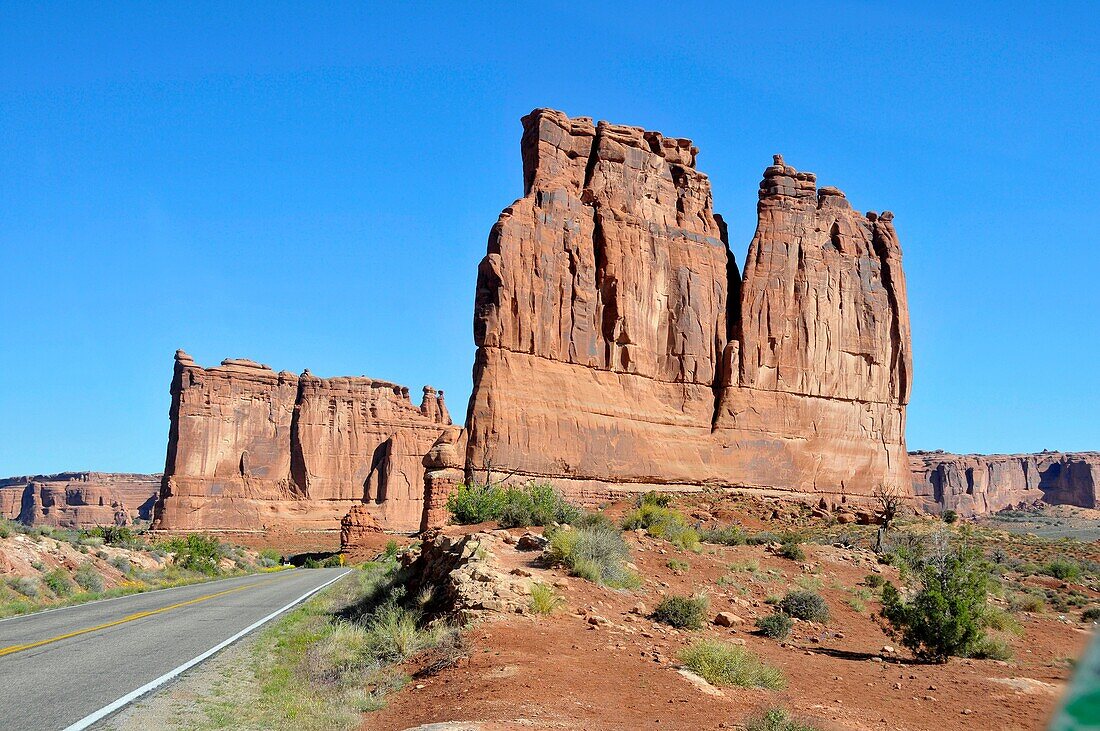 The Organ and Courthouse Arches National Park Moab Utah