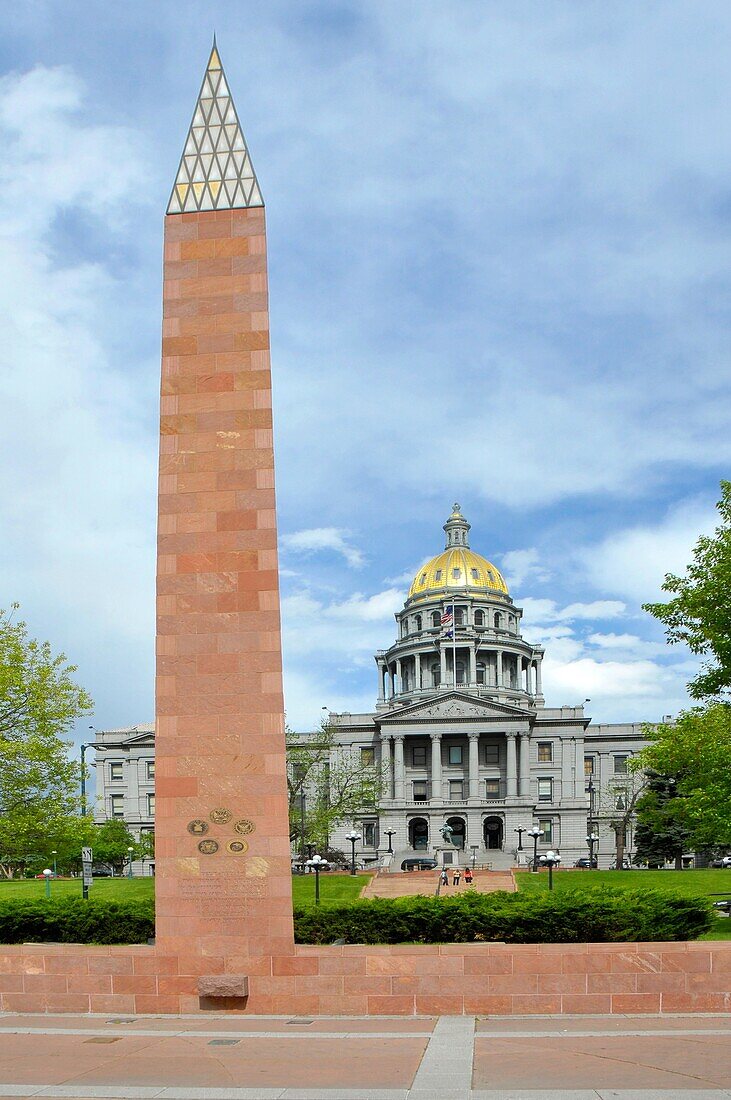 Colorado Veteran's Monument and State Capitol Denver Colorado