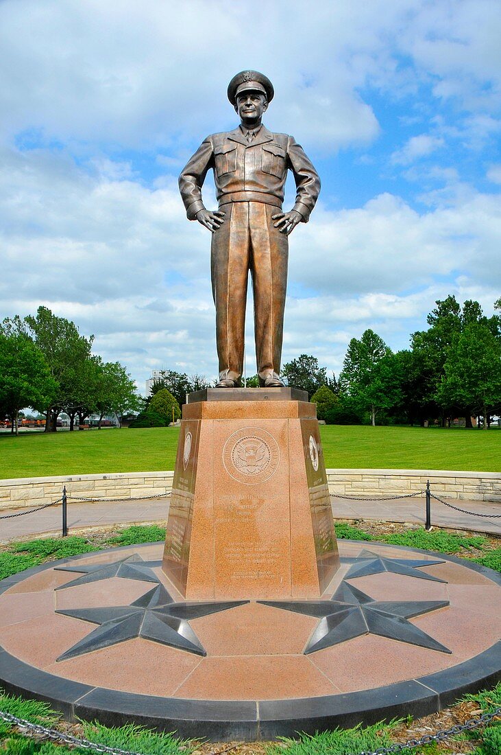 Dwight D Eisenhower Champion of Peace Statue Abiliene Kansas