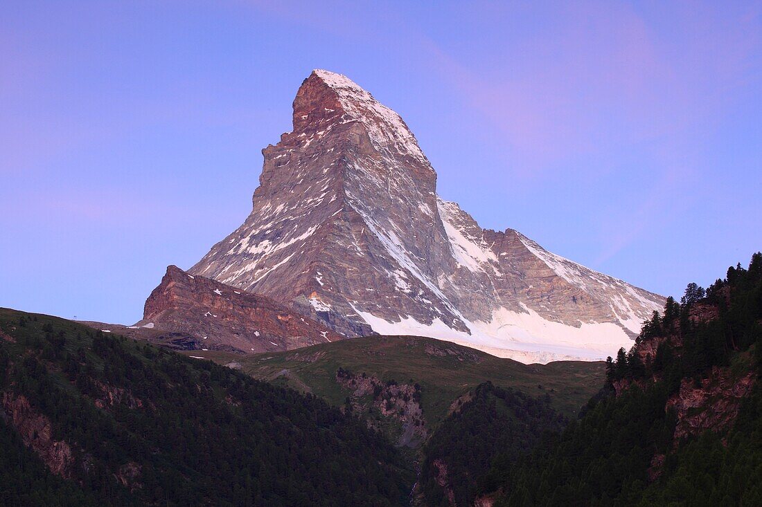 Matterhorn at dawn, Wallis, Switzerland