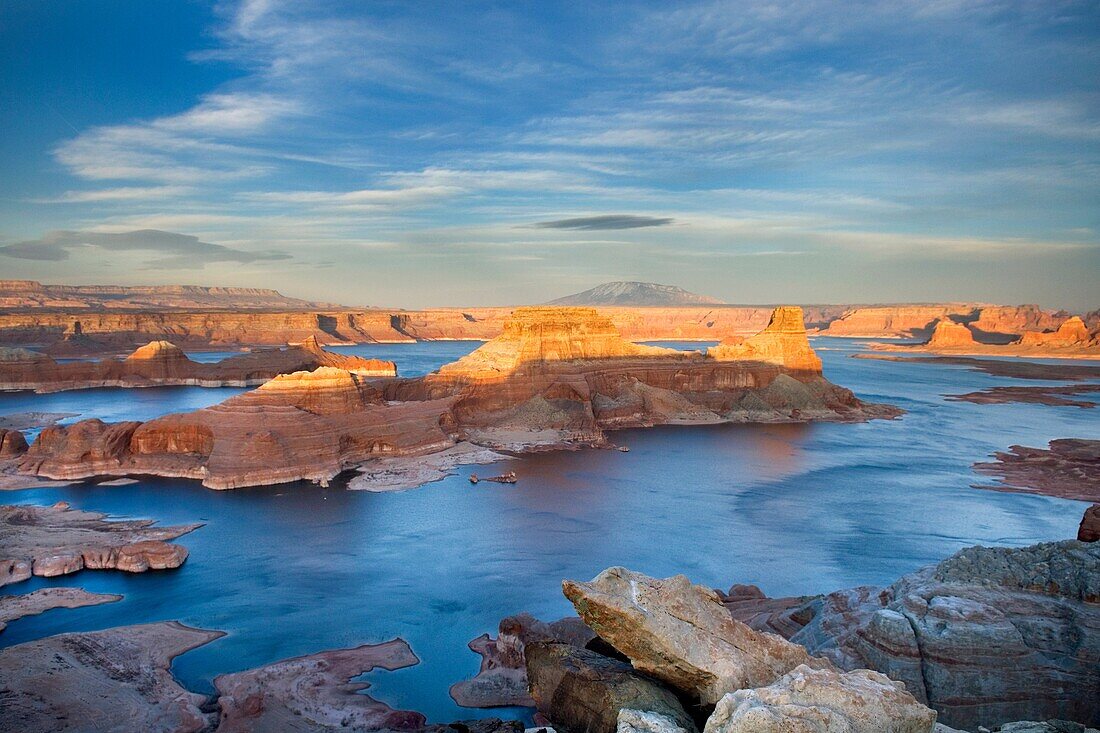 Sunset over Padre Bay and Lake Powell from Alstrom Point, Glen Canyon National Recreation Area Utah