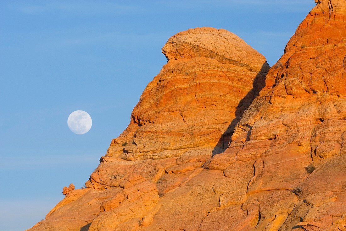 Full moon, South Coyote Buttes, Vermilion Cliffs Wilderness Utah