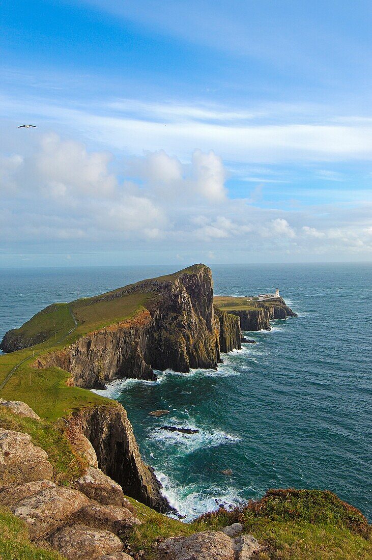 Neist Point Lighthouse, Isle of Skye, Western Highlands, Scotland, UK