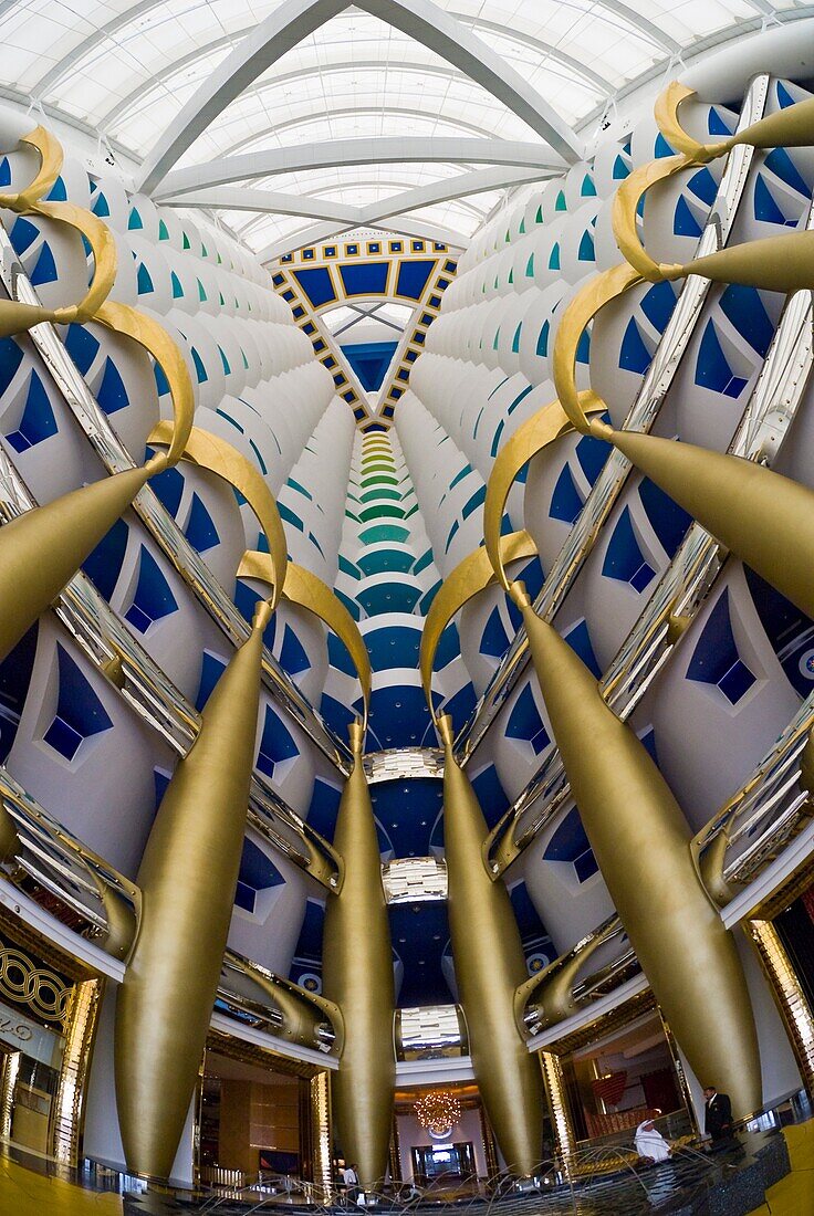 Interior view, Burj al Arab Hotel, Dubai, United Arab Emirates