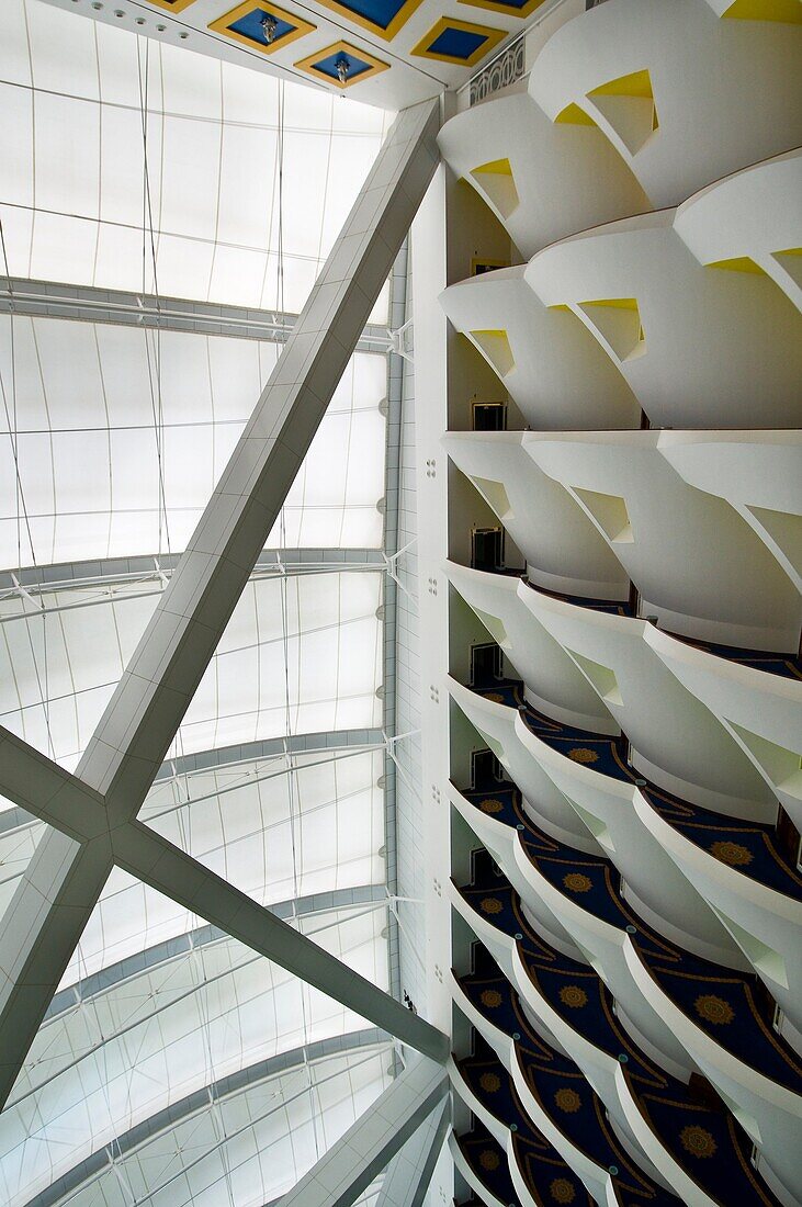 Interior view, Burj al Arab Hotel, Dubai, United Arab Emirates