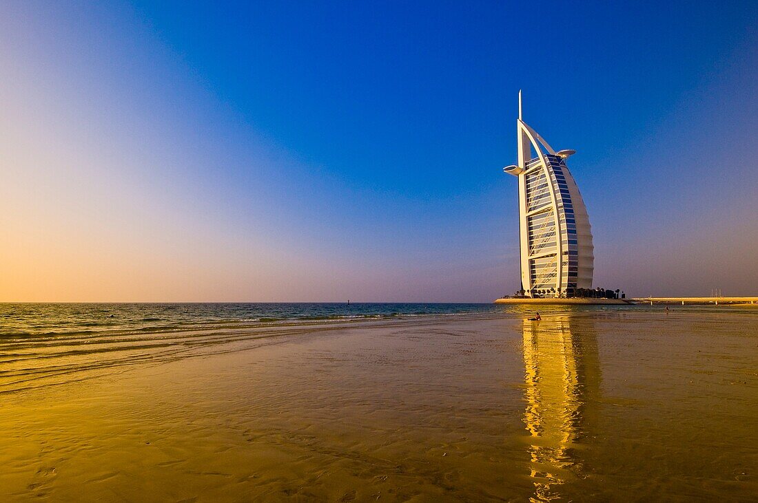 Burj Al Arab Hotel designed to resemble a billowing sail, Dubai, United Arab Emirates