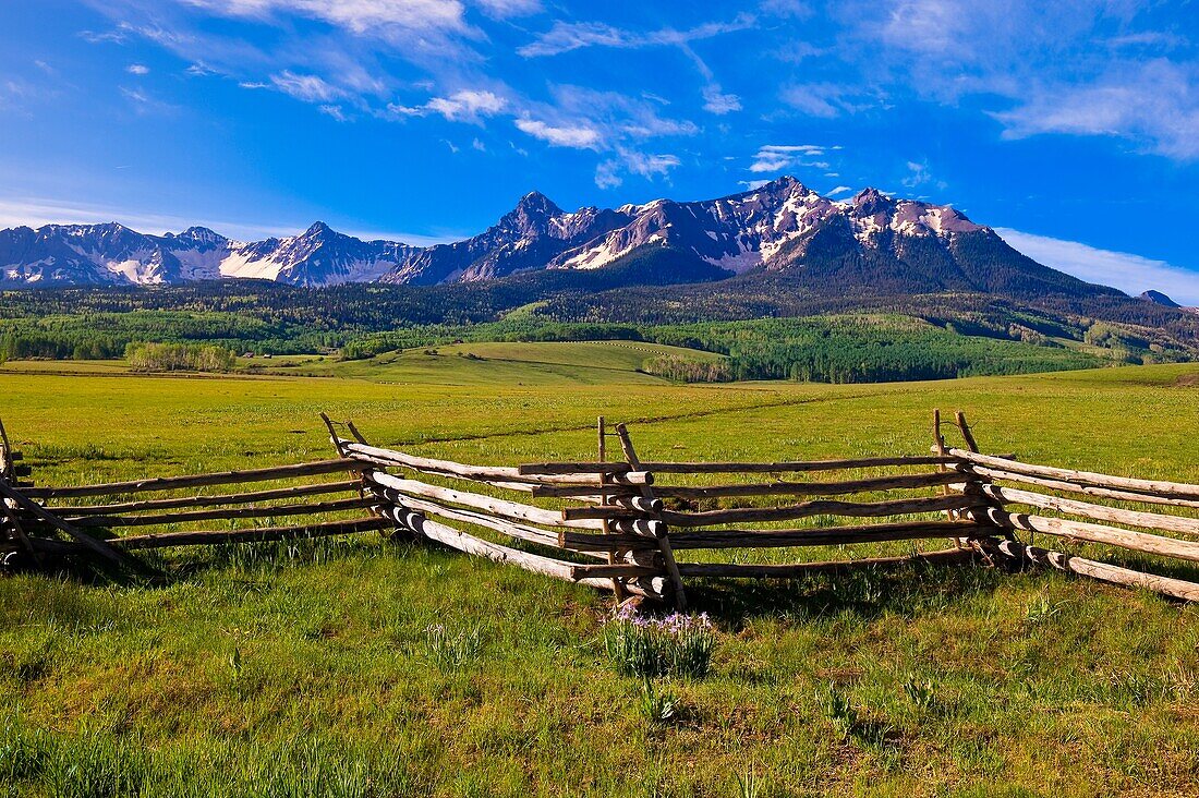 The Dallas Divide Sneffels Range in back, near RIdgway, Colorado USA