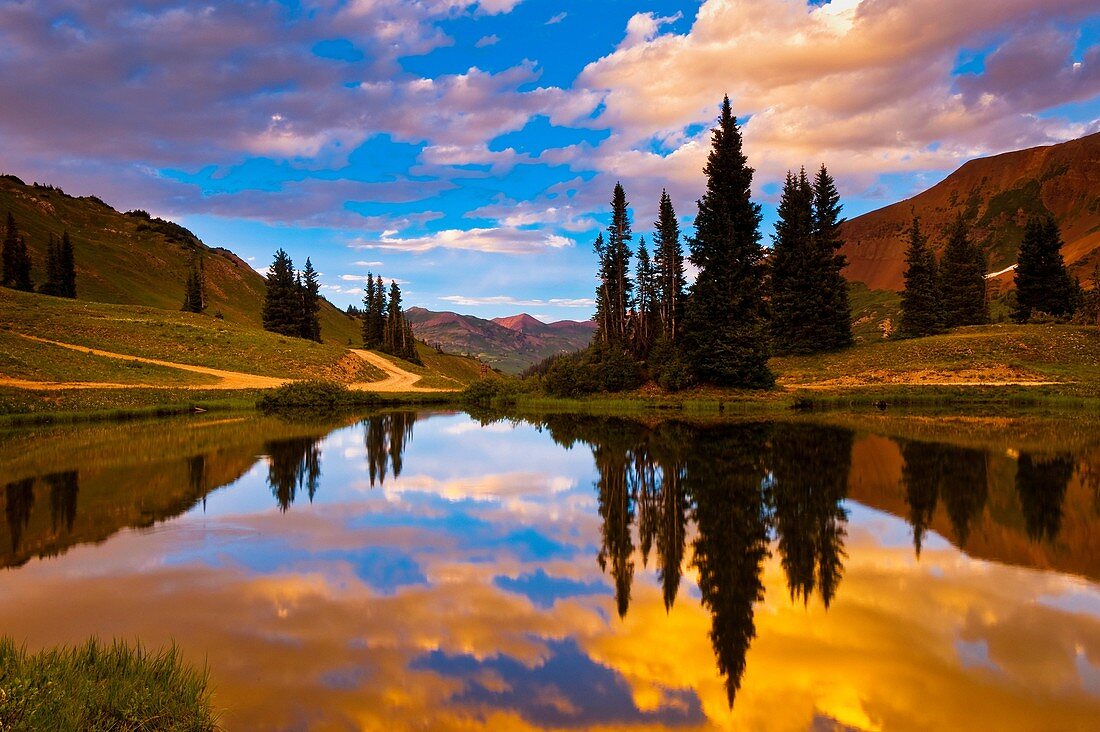 A pond on Paradise Divide at 11, 500 feet, near Crested Butte, Colorado USA