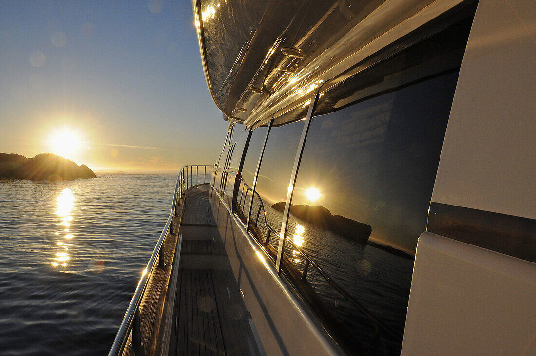 Luxurious Princess Emma yacht moored at the Cape Town waterfront, Western Cape, South Africa