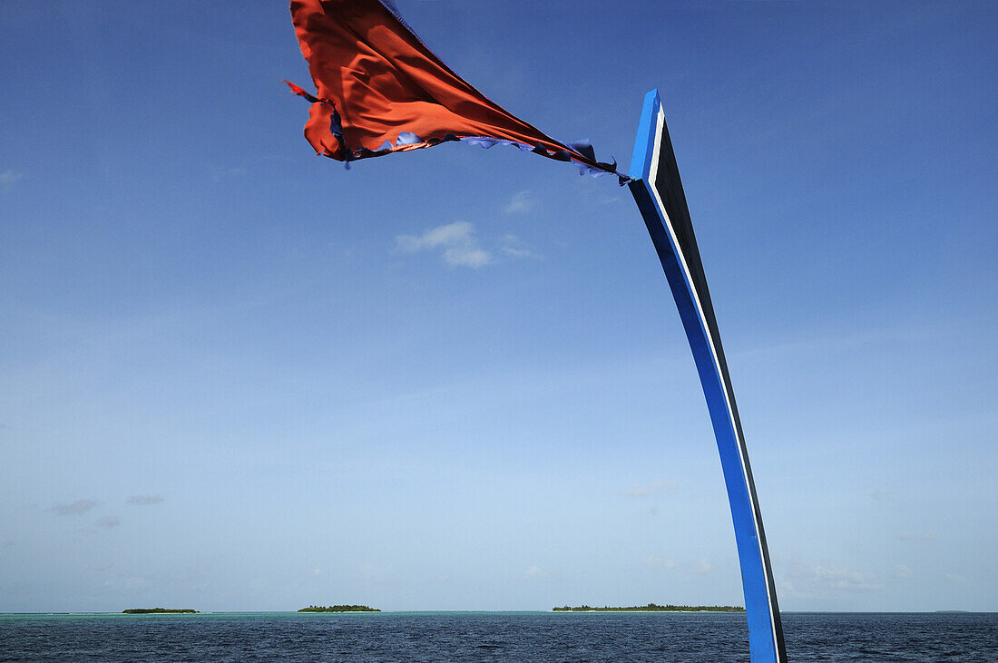 Bug eines Dhoni, Insel Kanuhura, Lhaviyani Atoll, Malediven