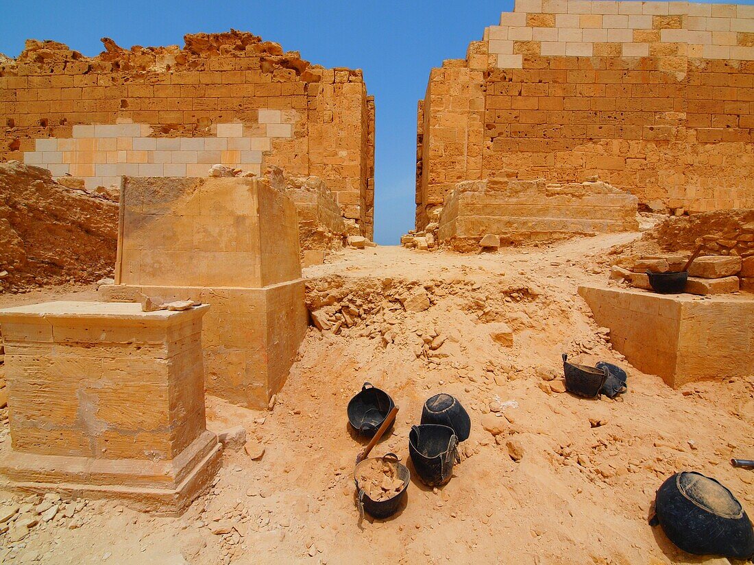 Ptolomaic columns, Taposiris magna, Alexandria, Egypt