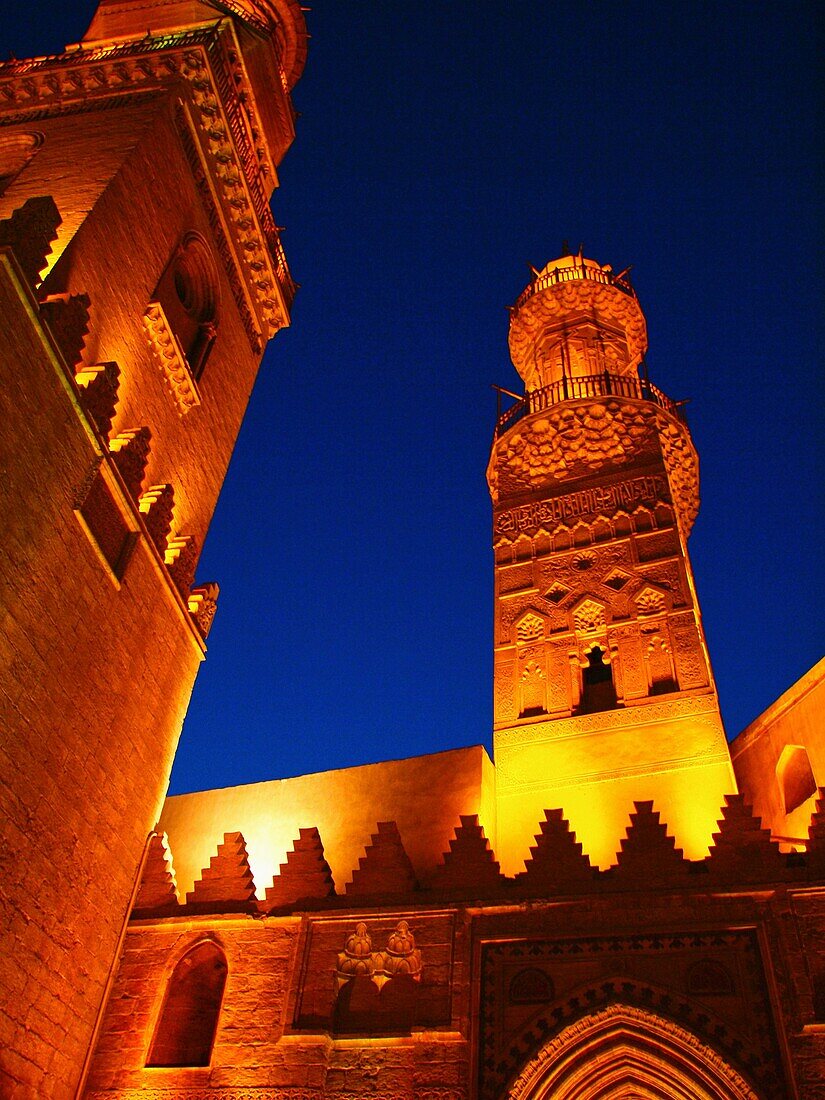 Minarets, Al Nasir Mohamed Madrasa Mausoleum, Cairo, Egypt