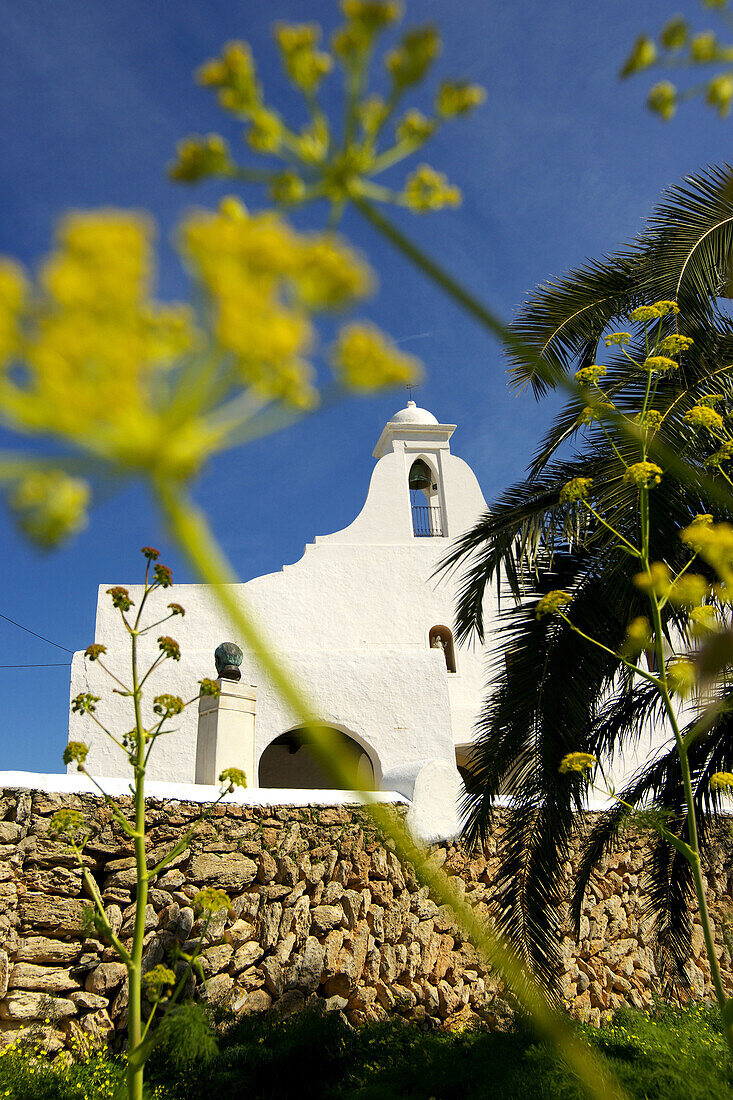 Kirche (18. Jahrhundert), Sant Rafel de Forca (auch bekannt als Sant Rafel de sa Creu), Ibiza. Balearische Inseln, Spanien