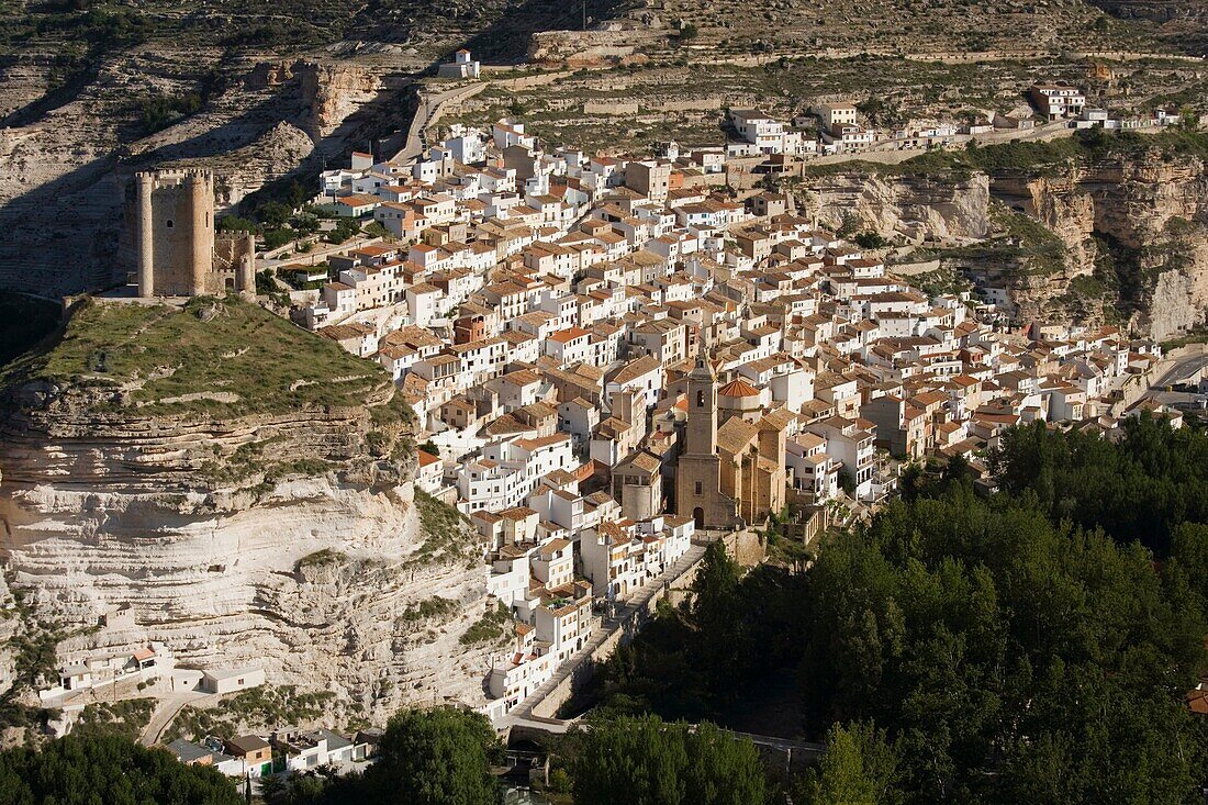 Castle and village, Alcalá de Júcar, Albacete province, Castilla la Mancha, Spain