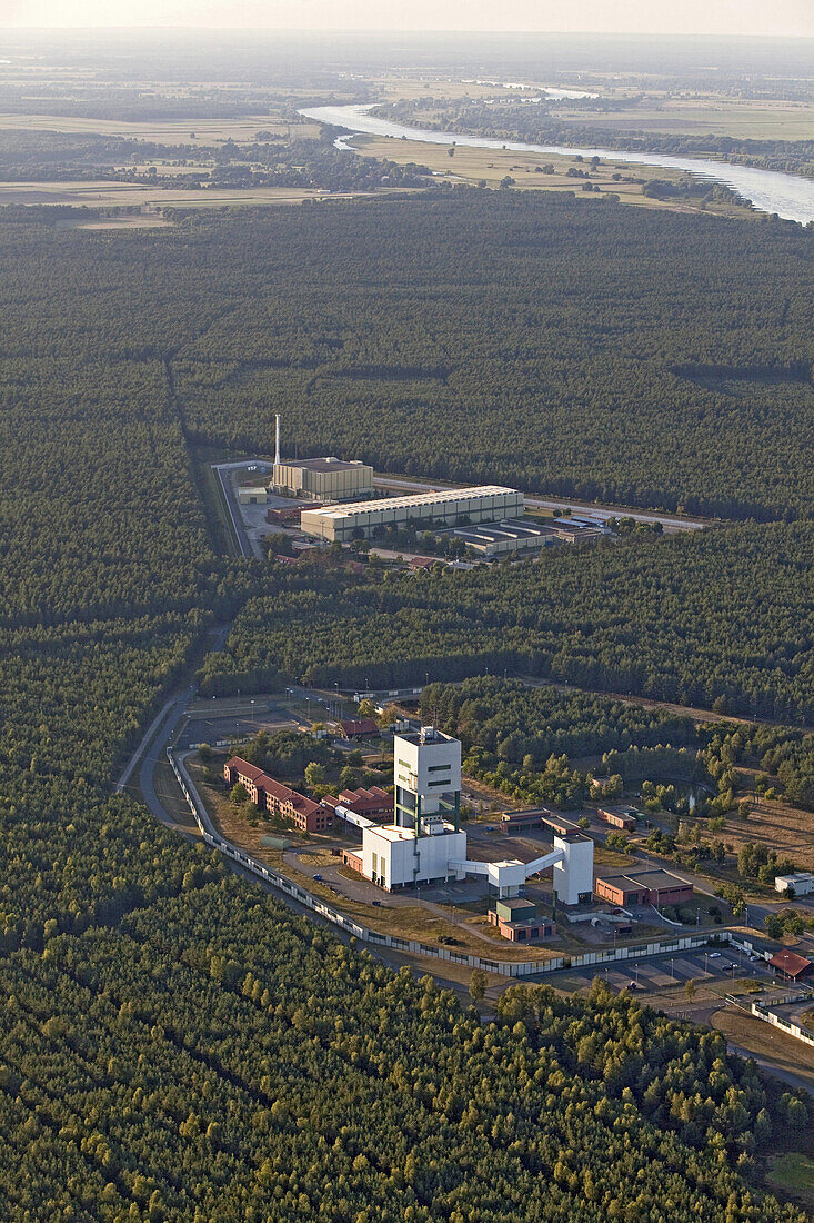 Luftbild, Zwischenlager Gorleben, Niedersachsen, Deutschland