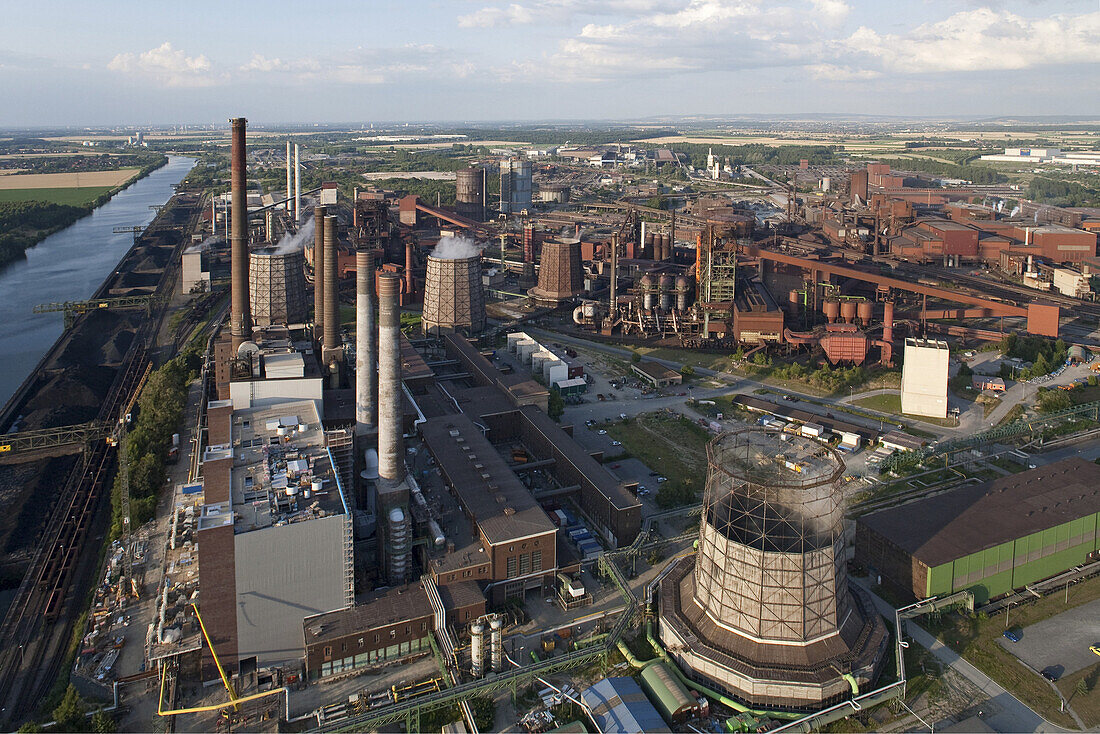 Aerial of Salzgitter Steelworks, Lower Saxony, Germany