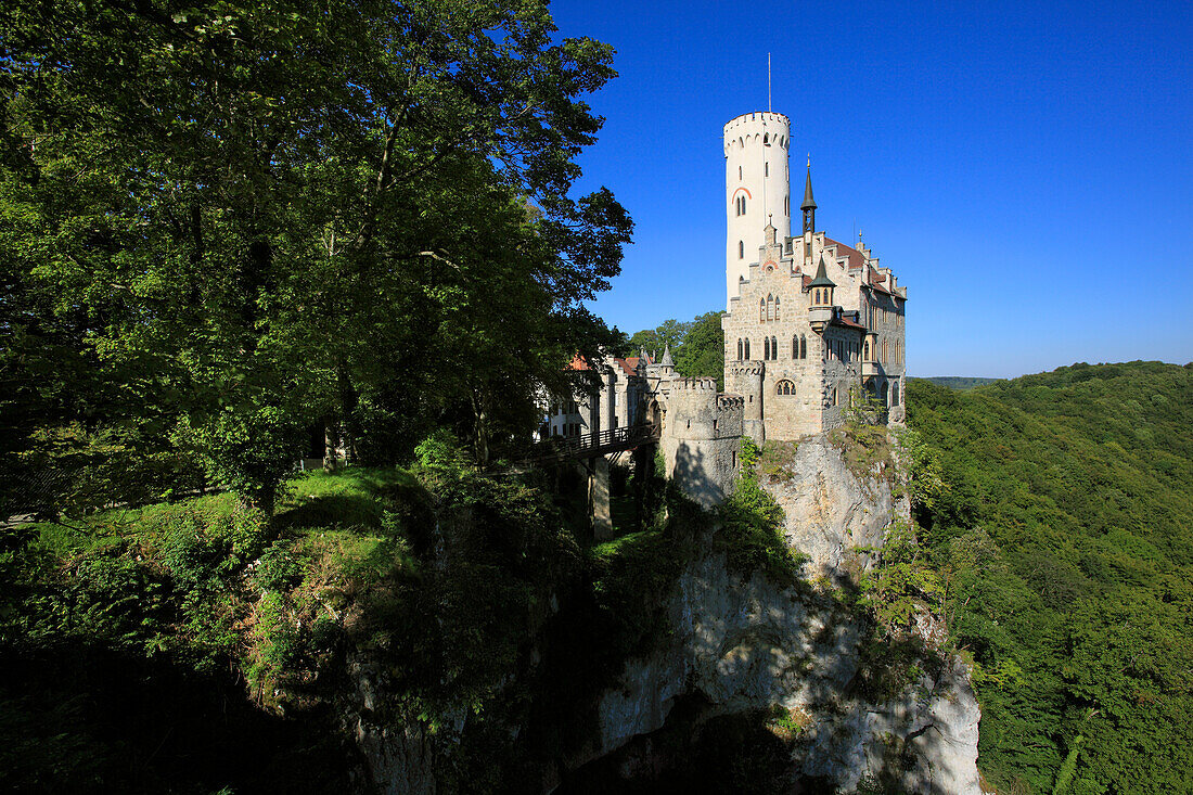 Schloss Lichtenstein, Schwäbische Alb, Baden-Württemberg, Deutschland