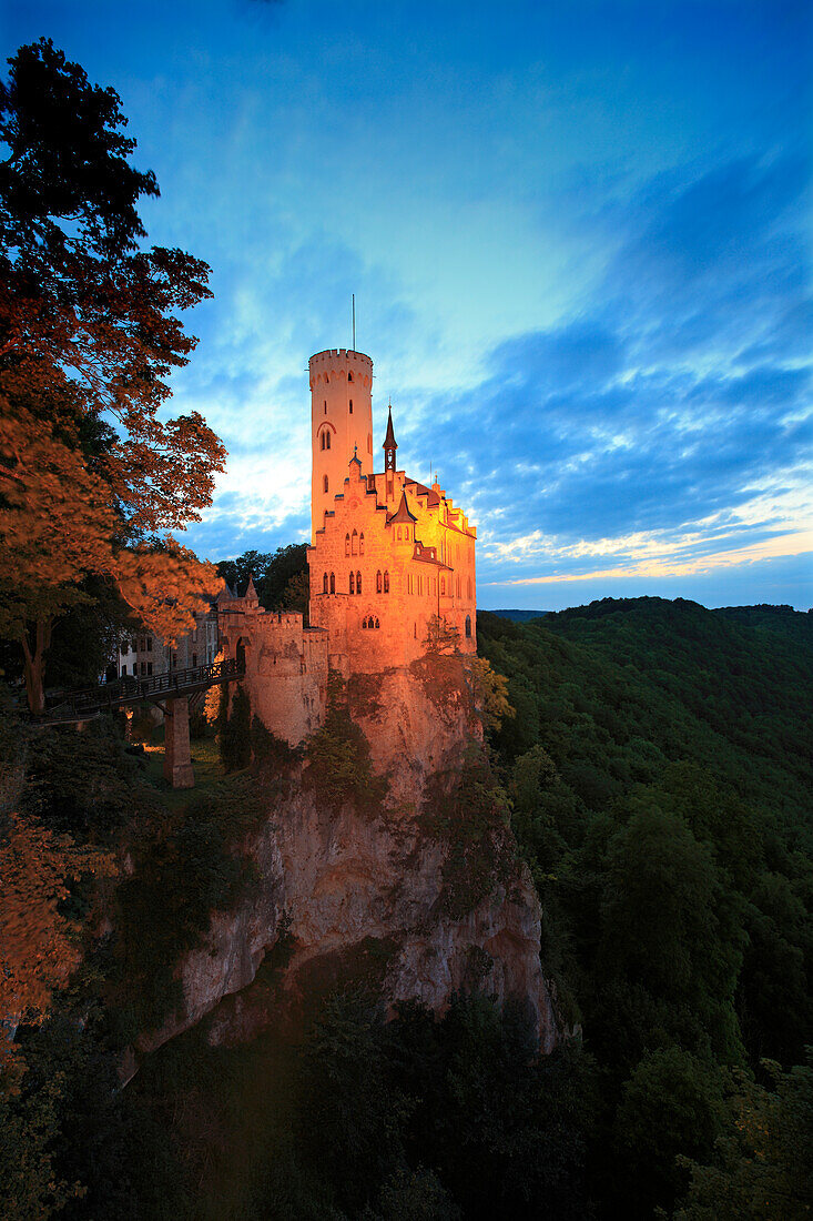 Lichtenstein castle, Swabian Alb, Baden-Wurttemberg, Germany