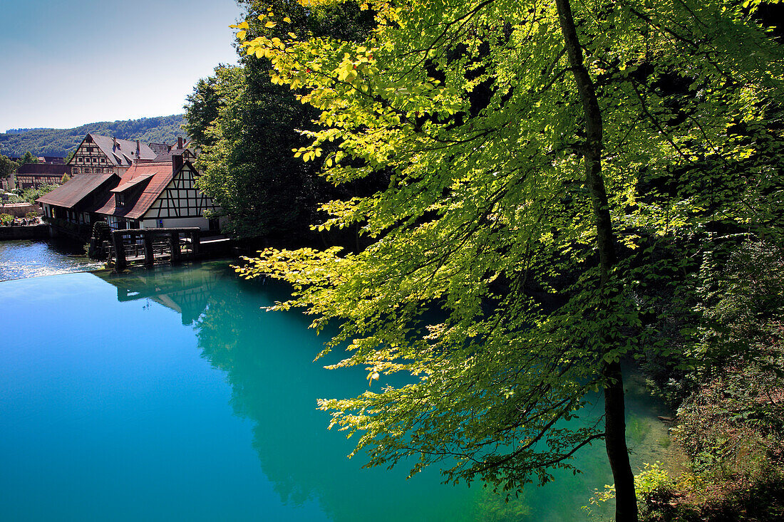 Blautopf, bei Blaubeuren, Schwäbische Alb, Baden-Württemberg, Deutschland