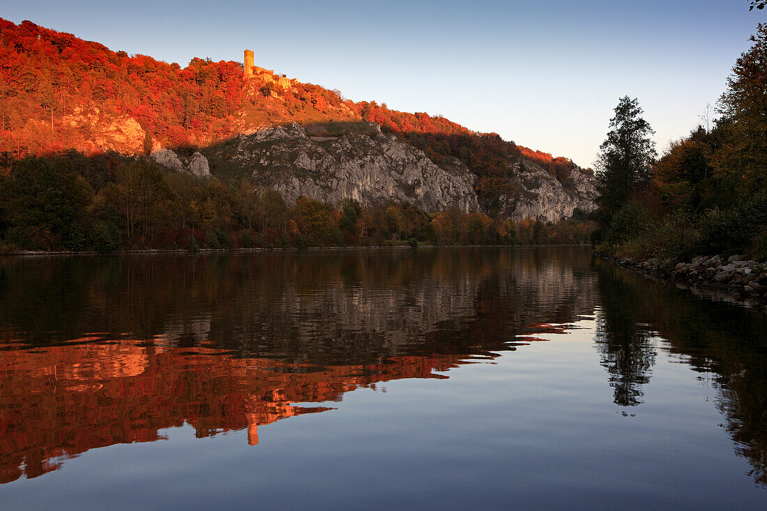 Burg Randeck über dem  Altmühltal, bei Essing, Naturpark Altmühltal, Fränkische Alb, Franken, Bayern, Deutschland