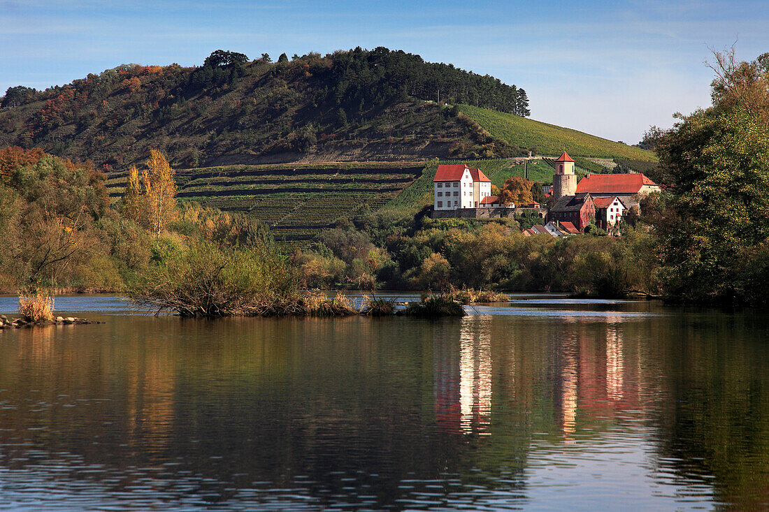 Castle, Homburg am Main, Main river, Spessart, Franconia, Bavaria, Germany