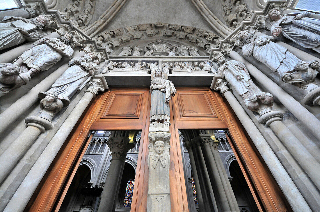 Südportal, Kathedrale Notre-Dame, Lausanne, Kanton Waadt, Schweiz