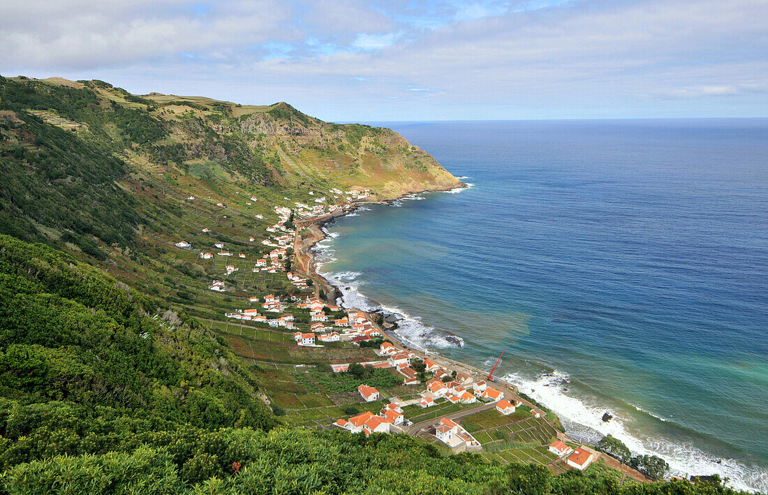 Bucht von Lagoinhas, an der Nordküste Insel Santa Maria, Azoren, Portugal, Europa