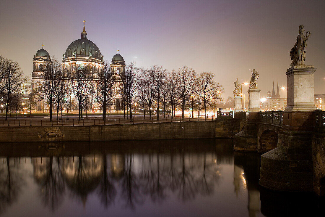Berlin Cathedral and Schlossbrücke, Pracht street, Unter den Linden, Berlin Center, Berlin, Germany, Europe