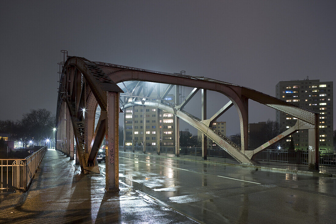Schulenburgbrücke am Abend, Berlin-Spandau, Berlin, Deutschland, Europa