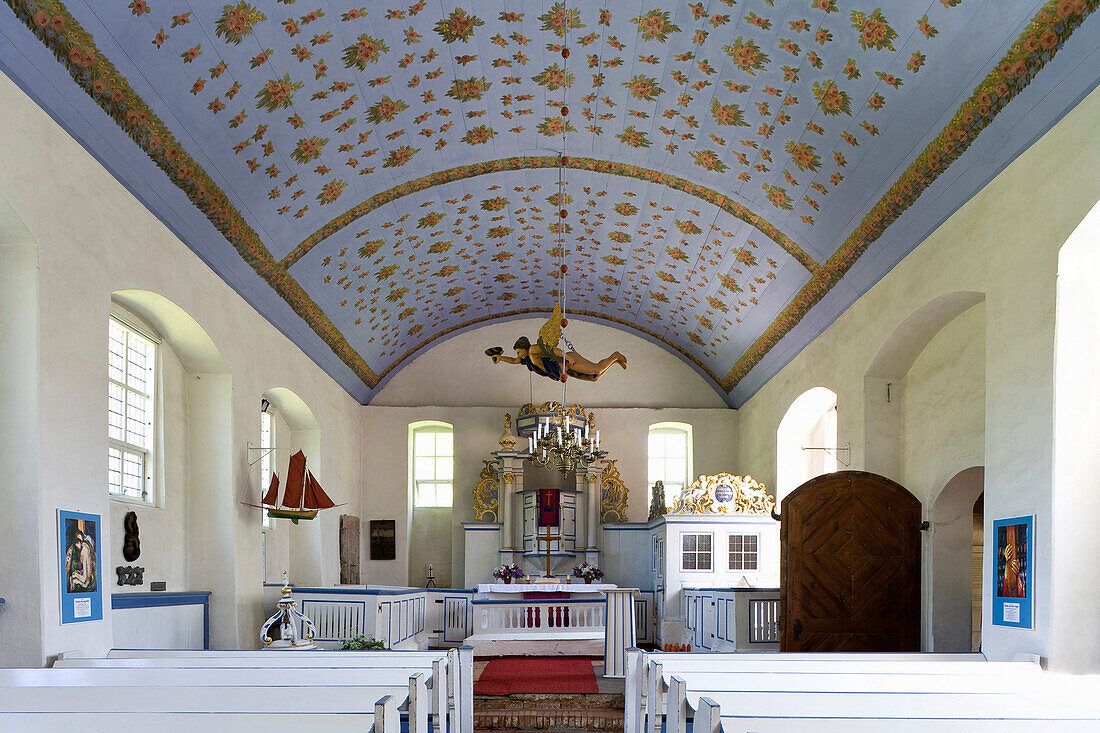 Inselkirche in Kloster, Insel Hiddensee, Mecklenburg-Vorpommern, Deutschland, Europa