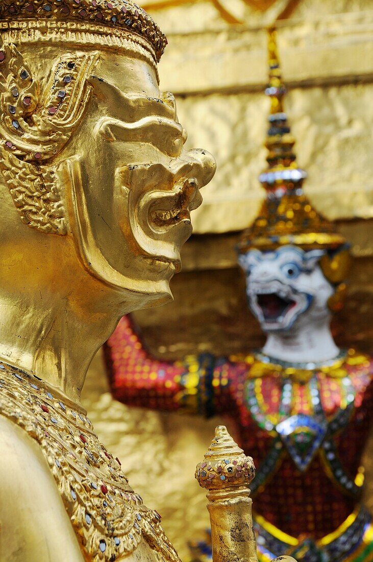 Mythical Temple Guard in Wat Phra Kaeo in Bangkok