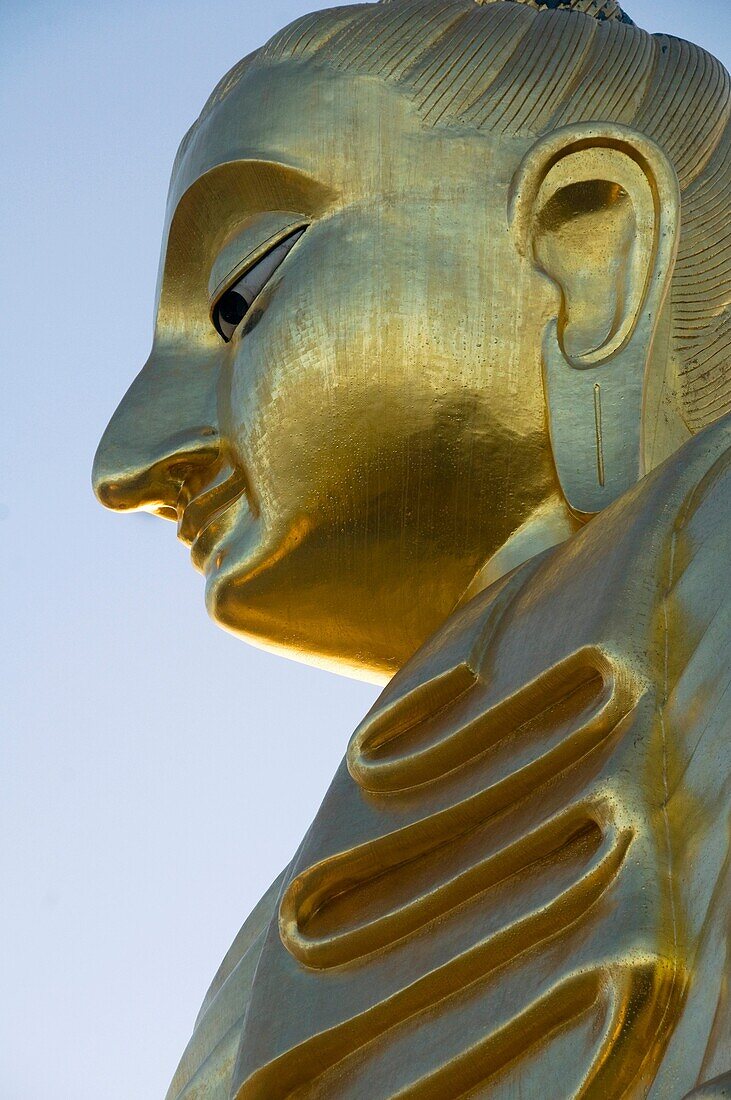 The giant Golden Sitting Buddha of Ban Krut Beach in Thailand
