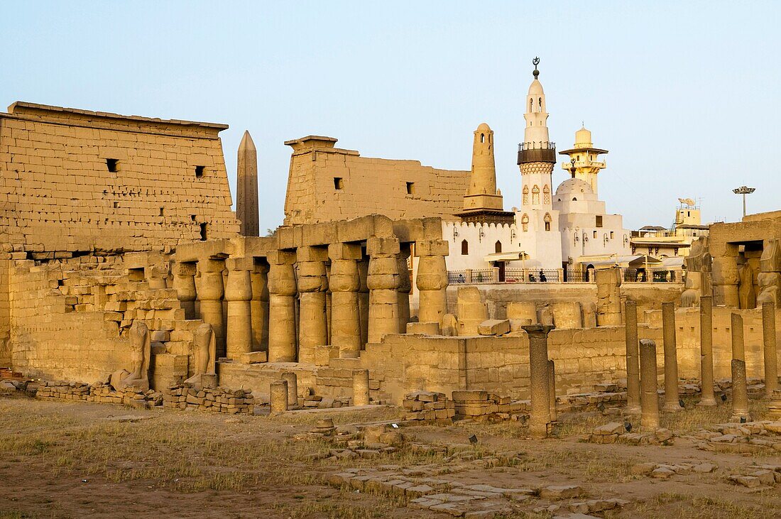 view of Luxor Temple in Upper Egypt