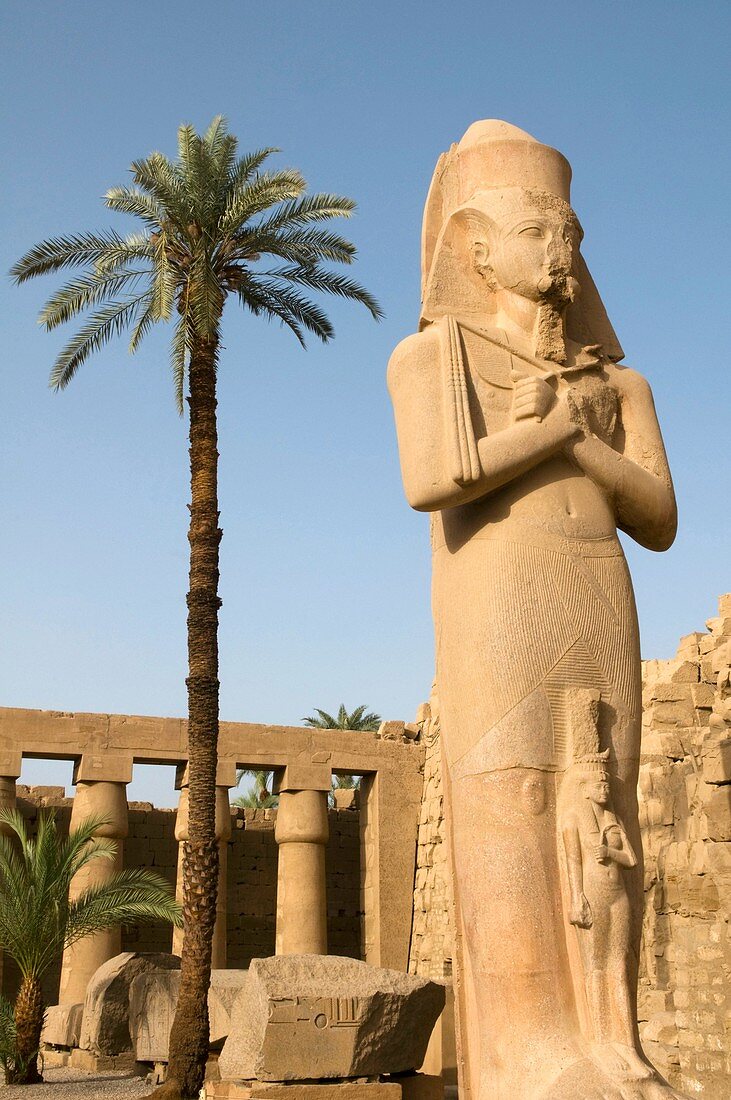 Ramses statue in Karnak Temple in Luxor Egypt