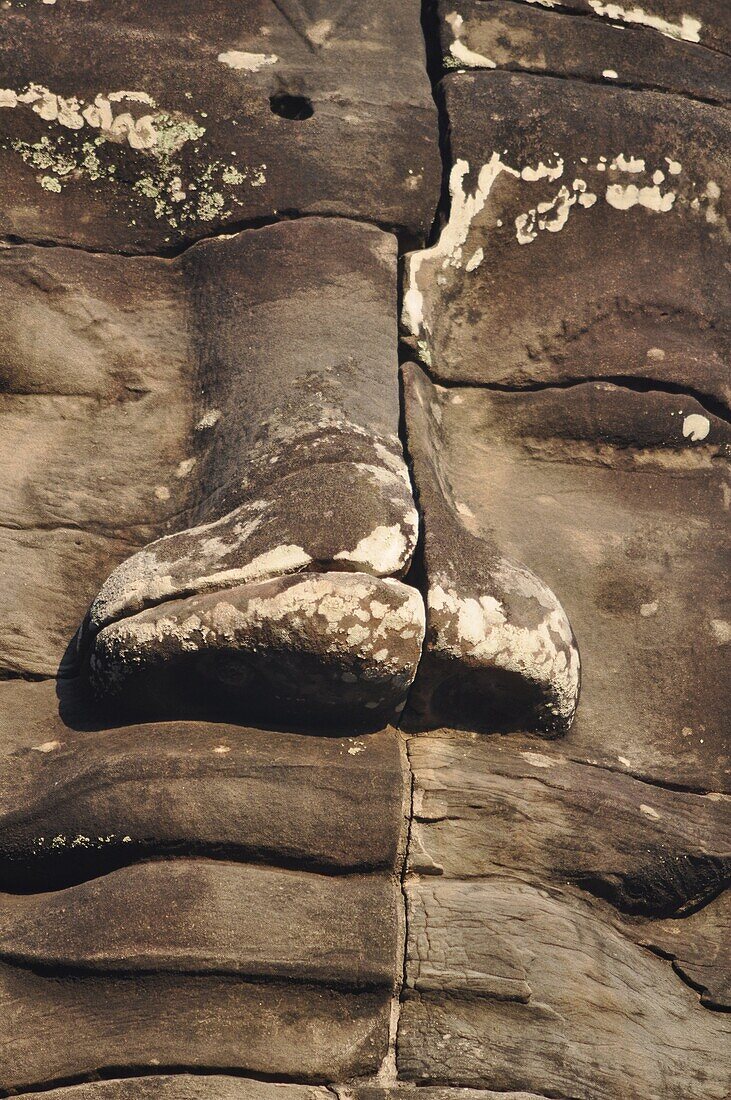 Angkor (Cambodia): statue at the Bayon